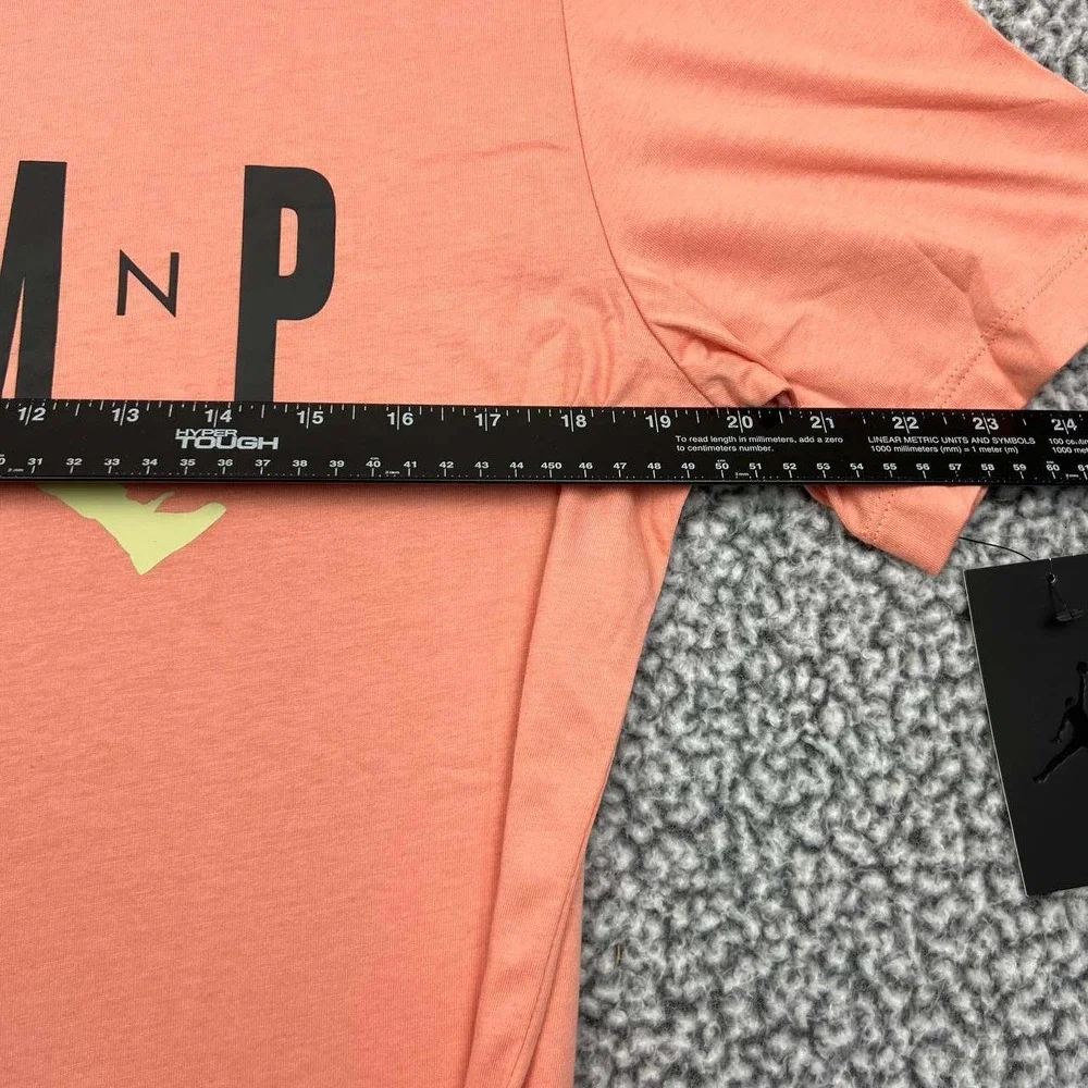 Air Jordan Shirt Men Medium‎ Orange Jumpman Short Sleeve Crew Neck New M